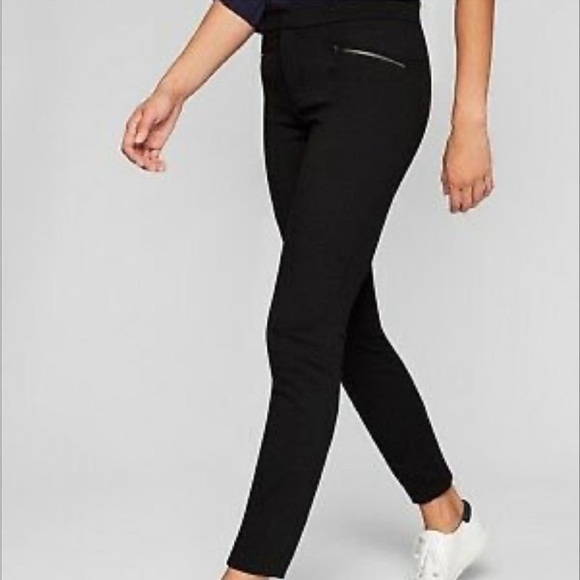 Athleta Pants - Athleta Ponte Moto 2 Skinny Pant Black Size 4 Stretch Wrinkle Resistant Packable